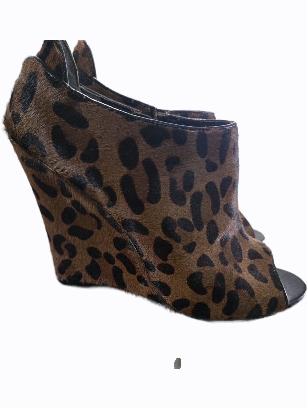 Ladies Open Tie Horse Hair Booties NINA